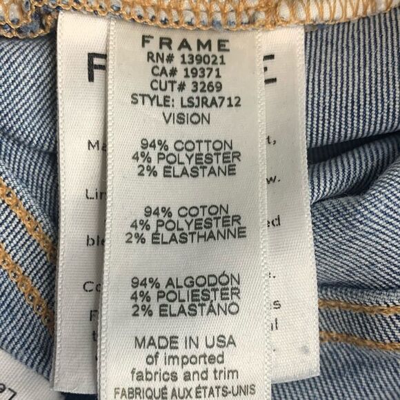 Frame Le Skinny De Jeanne Distressed raw Hemline Ankle Jeans [size 25] - Picture 11 of 13